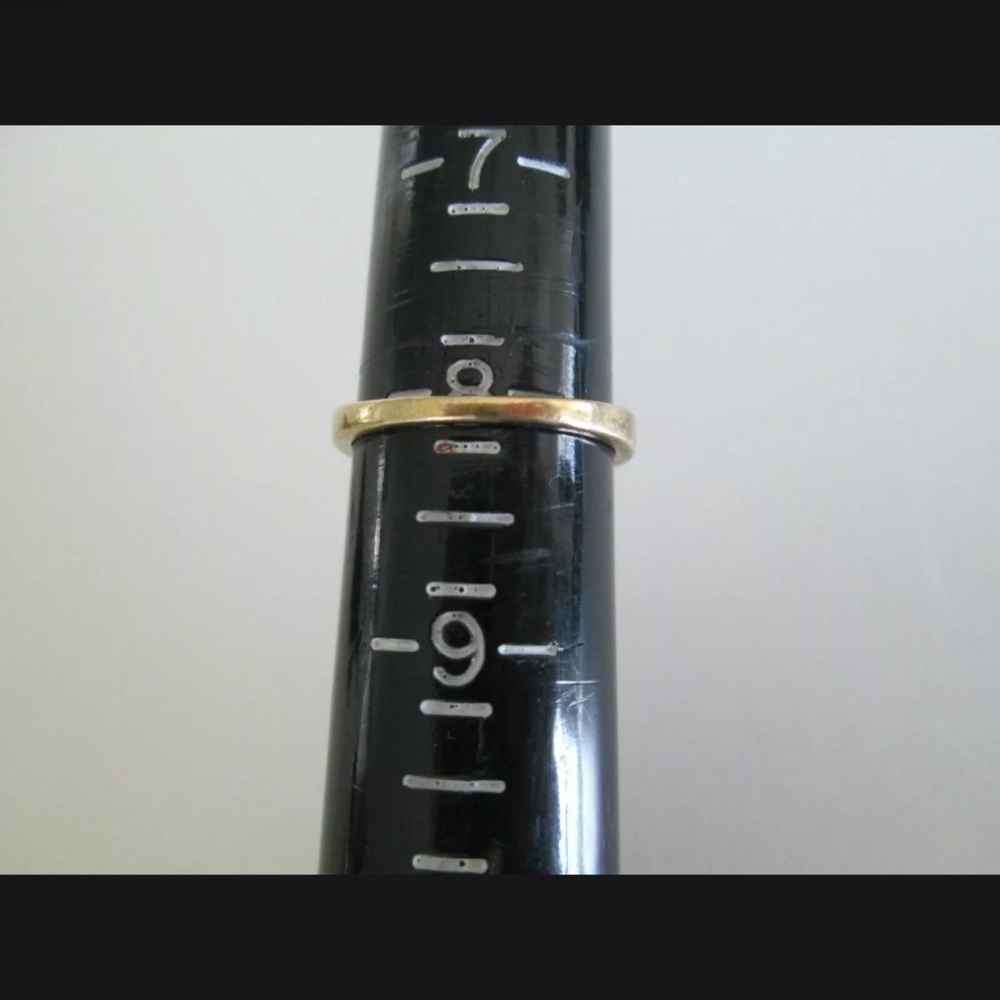 GOLD PLATED DIAMOND RING SIZE 8 - Picture 3 of 6